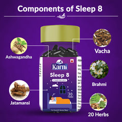 Karni Sleep 8 Capsules: Ayurvedic Sleep Remedy for Restful Nights